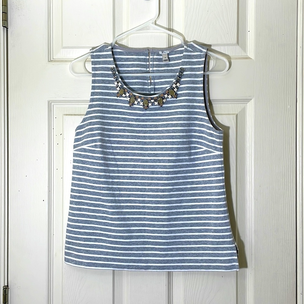 Like New J. Crew Sleeveless Summer Cotton Top Size Small - Picture 1 of 5